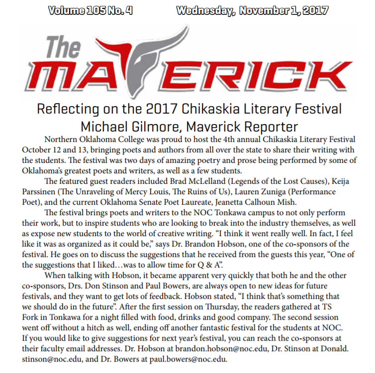 The Maverick Story Nov. 1 2017