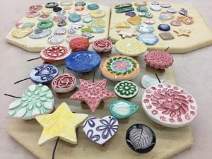 Samples of art work made at the Arts Adventure Camp July 20-22 at NOC