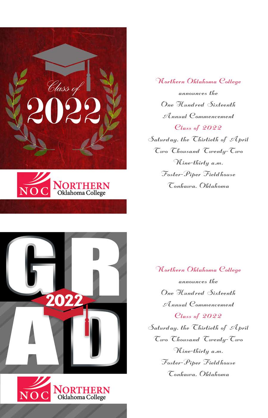 Tonkawa Grad Announcements 2022