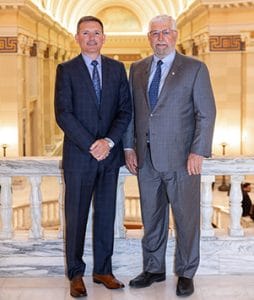 Jason Turnbow (left) was appointed to complete a three-year term on the NOC Board of Regents.  The appointment was carried by Sen. Pederson.