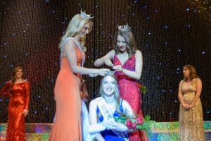 Miss NOC Tonkawa 2023 Kira Pendleton crowned by Miss NOC Tonkawa 2022 Emma Valgora and Miss Oklahoma 2022 Megan Gold.  (photo by John Pickard/Northern Oklahoma College)