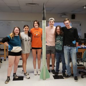 NOC’s Rocket Team will be in Wisconsin later this month.  Pictured (L-R):  Raven Bruce, Abbigayle Vargas, Chloe Wilkins, Grant Biggers, Timothy Edwards, Jared Meeks.
