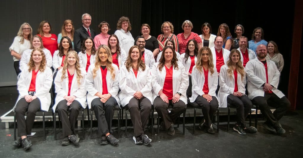 NOC Nursing graduates and faculty at the NOC Nurses Pinning Ceremony May 3 at NOC Tonkawa.  (photo by Shiloh Martin/Northern Oklahoma College).