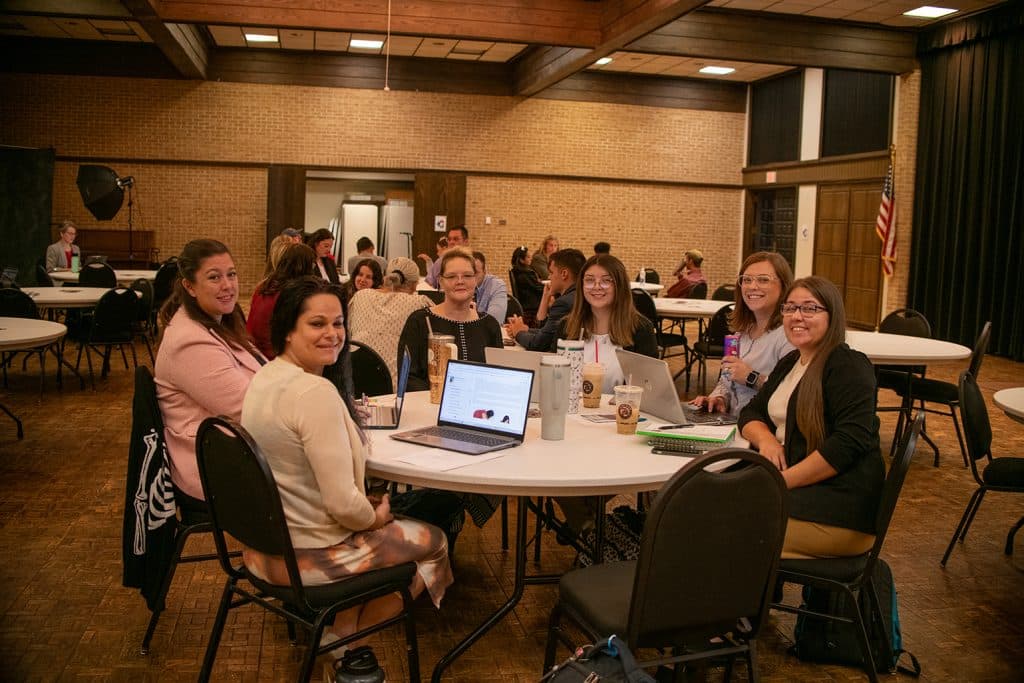 Twenty-eight NOC students attended a Nursing/Pre-Engineering Day helping students learn to network in a professional environment.  (photo by Shiloh Martin/Northern Oklahoma College)