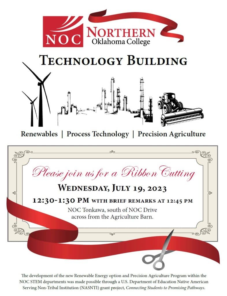 Ribbon cutting announcement flyer