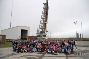 NOC students Abbigayle Vargas and Grant Biggers were among a number of students attended the NASA Rock On! Rocket launch last Thursday in Wallops Island, VA.    Photo Credit: NASA/Danielle Johnson.
