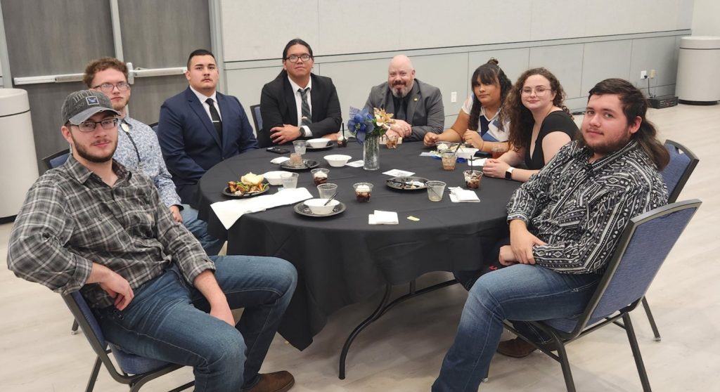 NOC Criminal Justice Students at the American Criminal Justice Association Regional Competition.  Pictured (L-R) Maverick Smith, John Gay II, AJ Nichols, Geronimo Quilimaco, Troy Cochran, Abriana Greenhaw, Samantha Mears, Wesley Dunn.