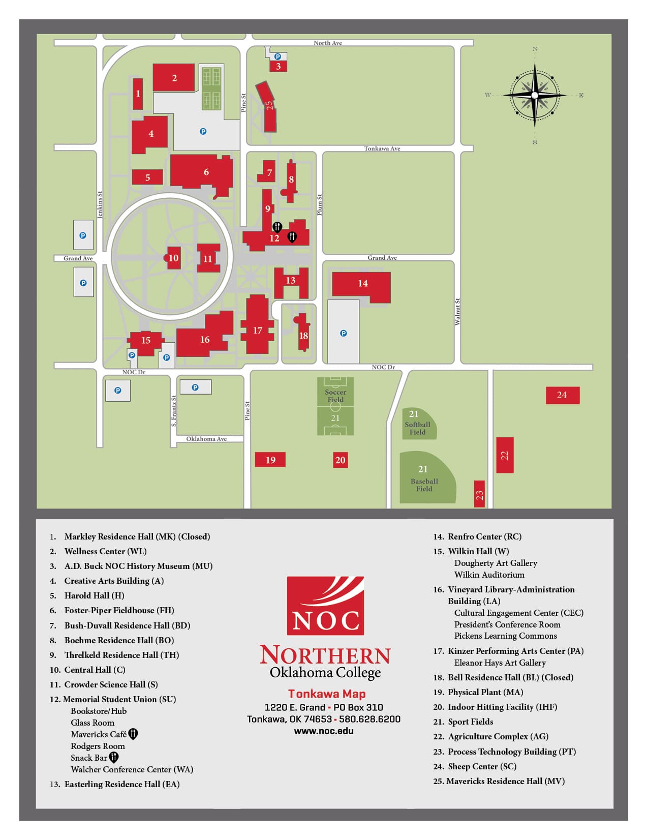 Tonkawa Campus Map