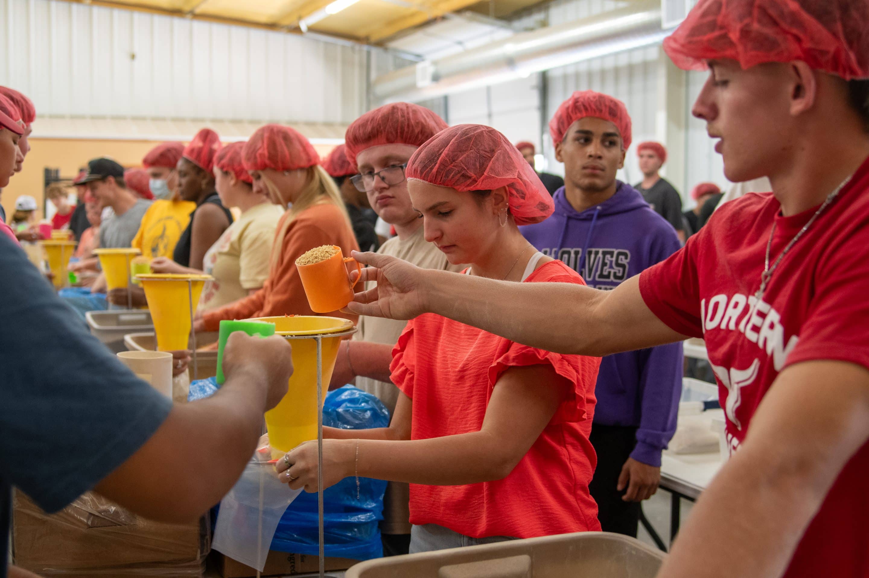 NOC Tonkawa students assisted with Stamp Out Starvation at the Methodist Church in Tonkawa.