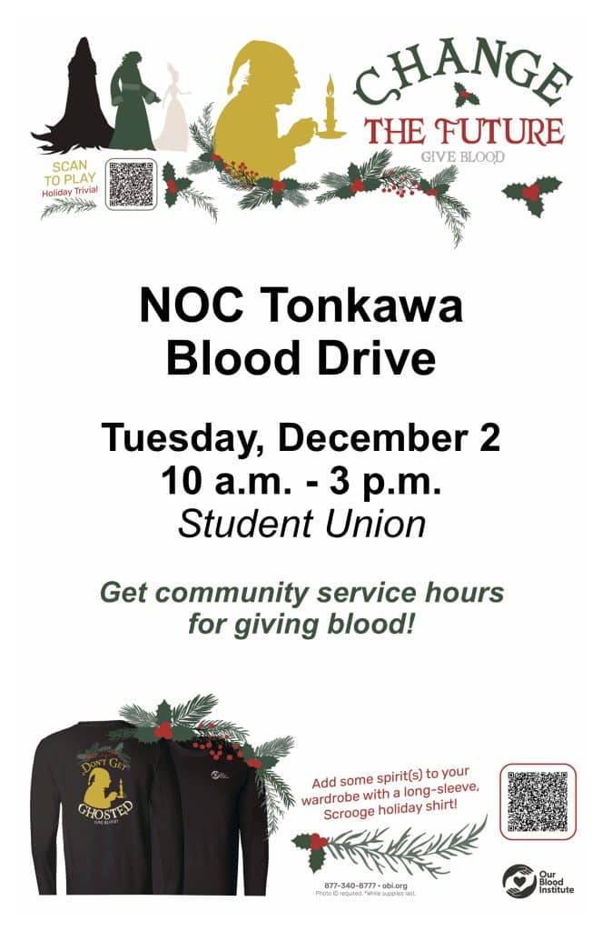 OBI Blood Drive - Dec. 2, NOC Tonkawa
