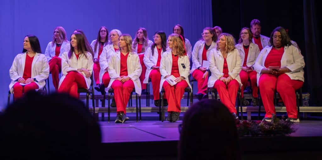 Eighteen NOC nursing students received pins on Dec. 5 at NOC Tonkawa.  (photo by Caroline Hillock/NOC).